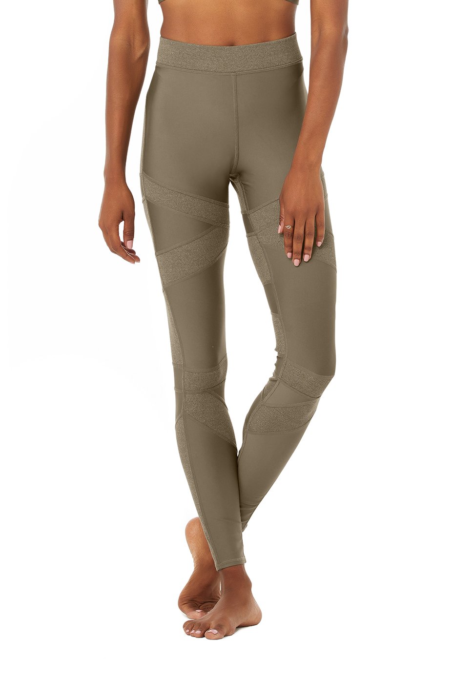 High-Waist Level Up Legging in Olive Branch by Alo Yoga - Ballet for Women