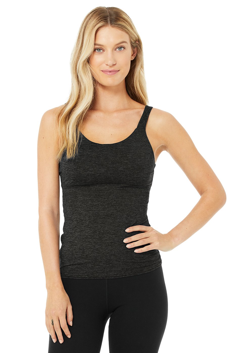 Alosoft Complete Tank Top in Dark Heather Grey by Alo Yoga | Ballet for ...