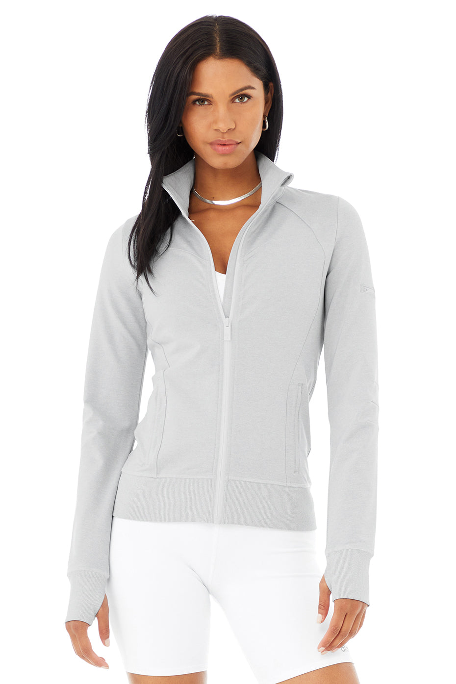 Contour Jacket in Athletic Heather Grey by Alo Yoga