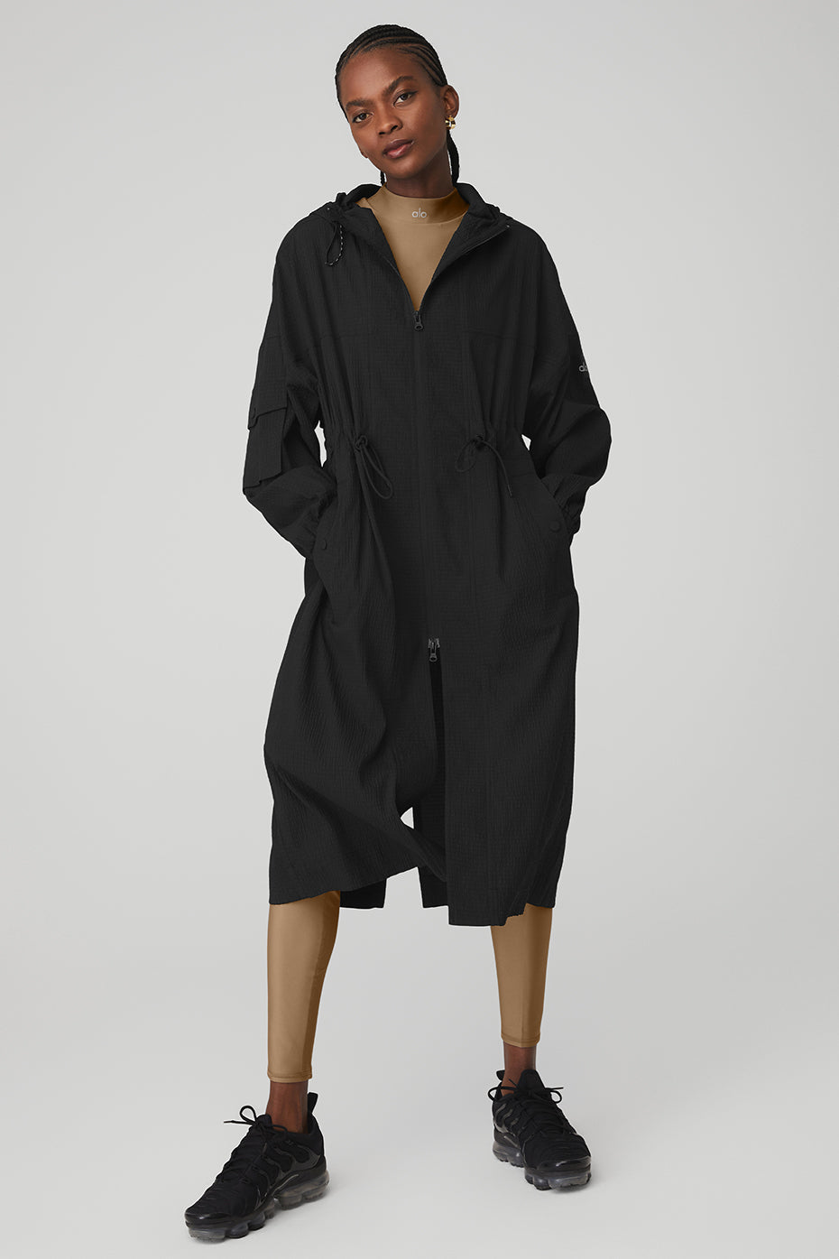 Summer Nights Lightweight Coat in Black by Alo Yoga