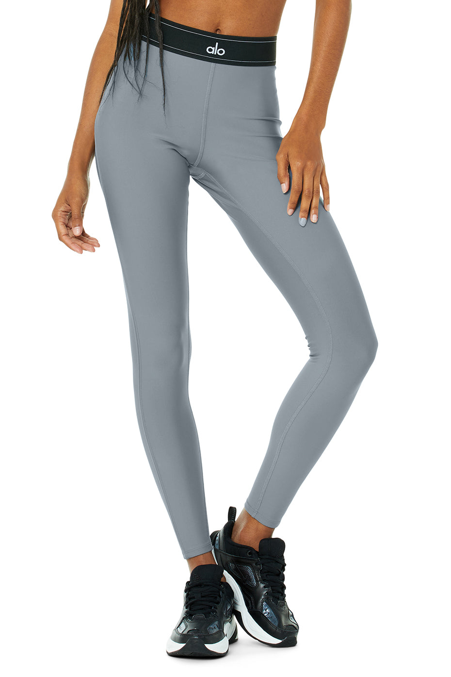 Airlift High-Waist Suit Up Legging in Steel Blue by Alo Yoga
