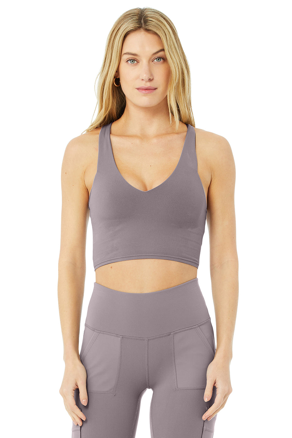 Airbrush Real Bra Tank Top in Purple Dusk by Alo Yoga | Ballet for
