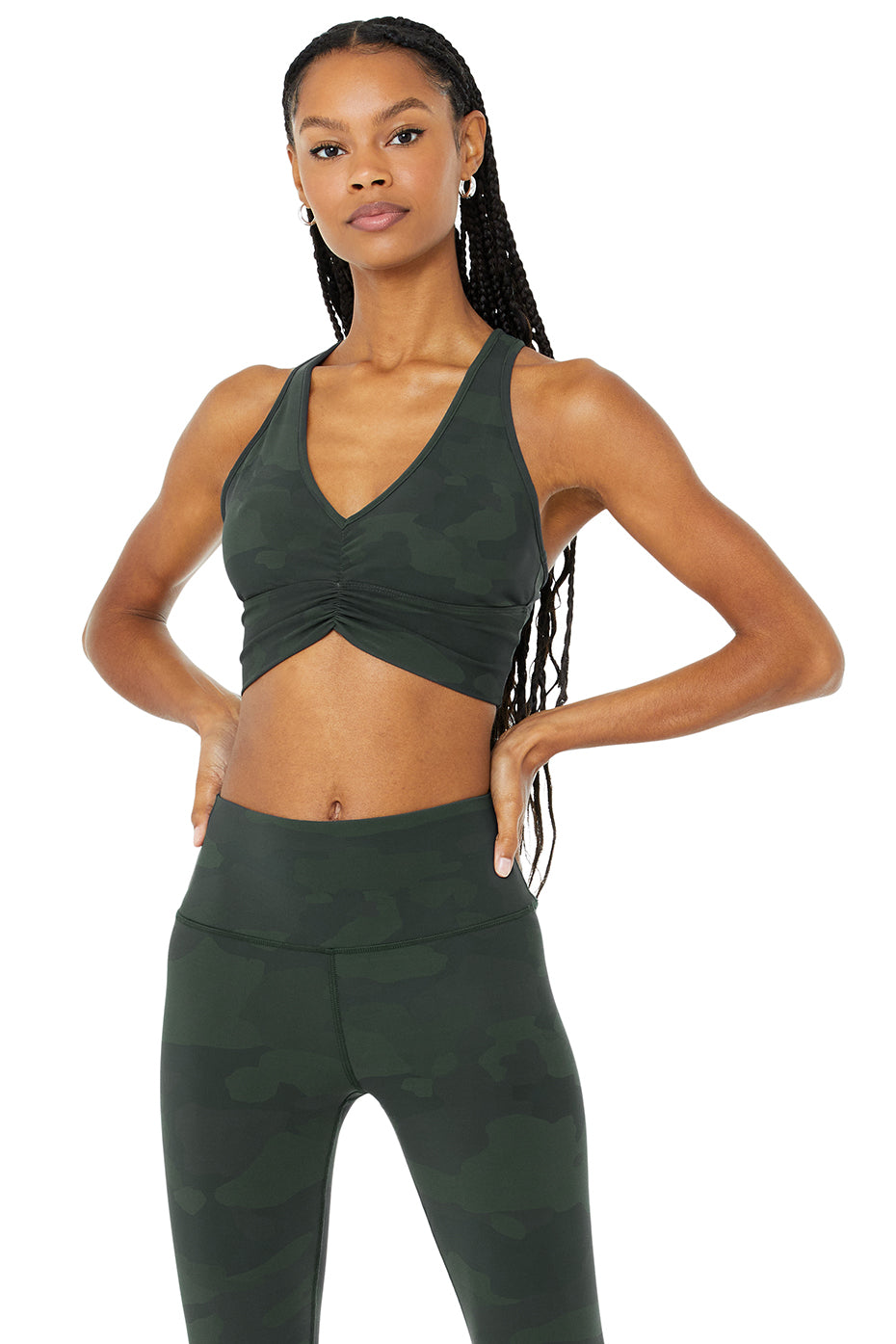 Vapor Wild Thing Bra in Hunter Camouflage by Alo Yoga