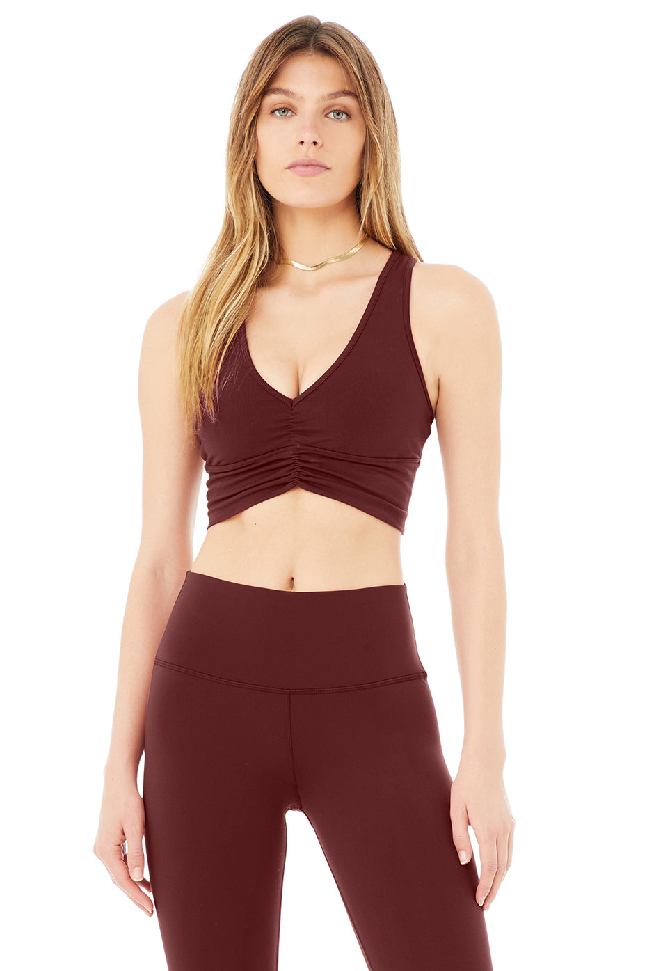 Wild Thing Bra in Cranberry by Alo Yoga