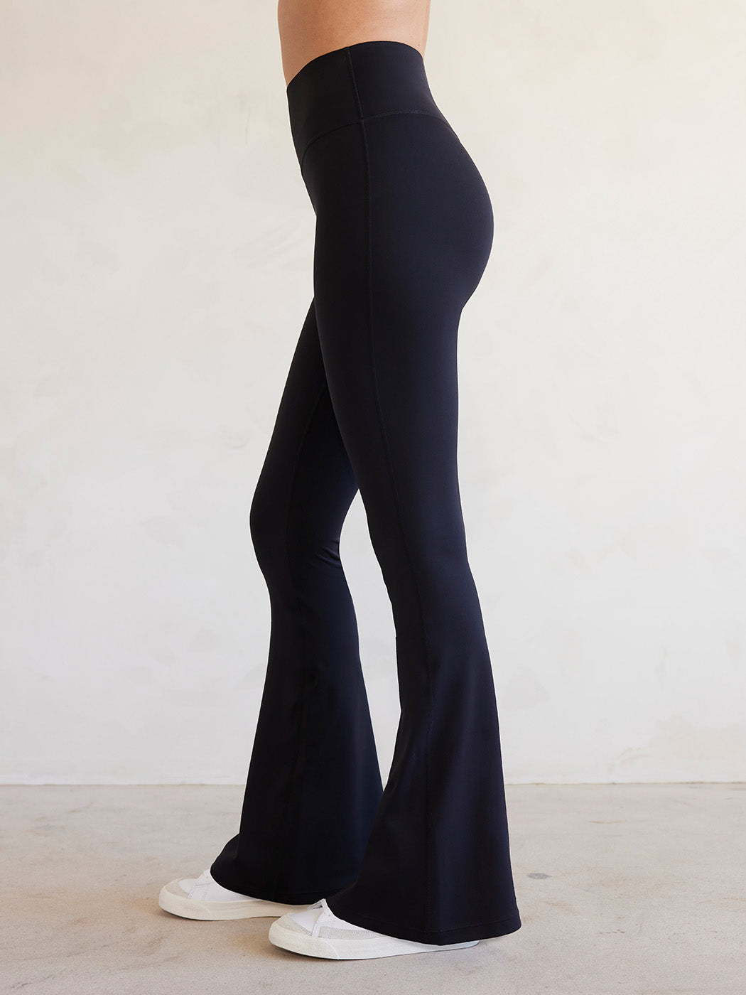 Carbon38 High Rise Flare Pants In Diamond Compression - Black | Ballet ...
