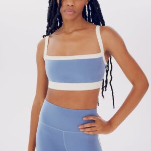 SPLITS59 | Monah Rigor Bra - Steel Blue/White