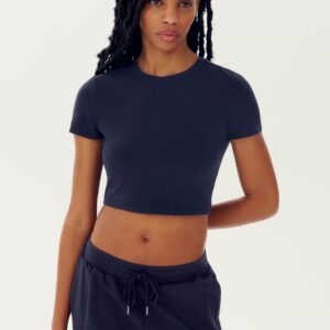 SPLITS59 | Airweight S/S Crop - Indigo