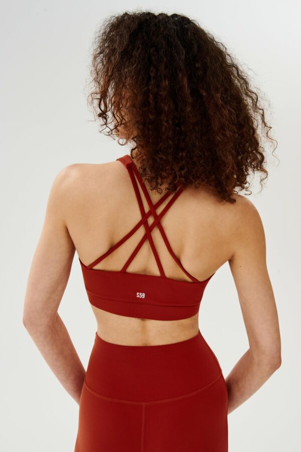 SPLITS59 | Airweight Slim Strap Bra - Rum